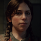 The face of Polina Petrova, Russian sniper, trapped in a German prison.